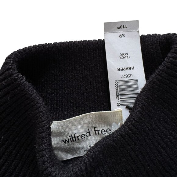 NWT ARITZIA Wilfred Free Merino Wool Harper Black Sweater - Picture 7 of 9